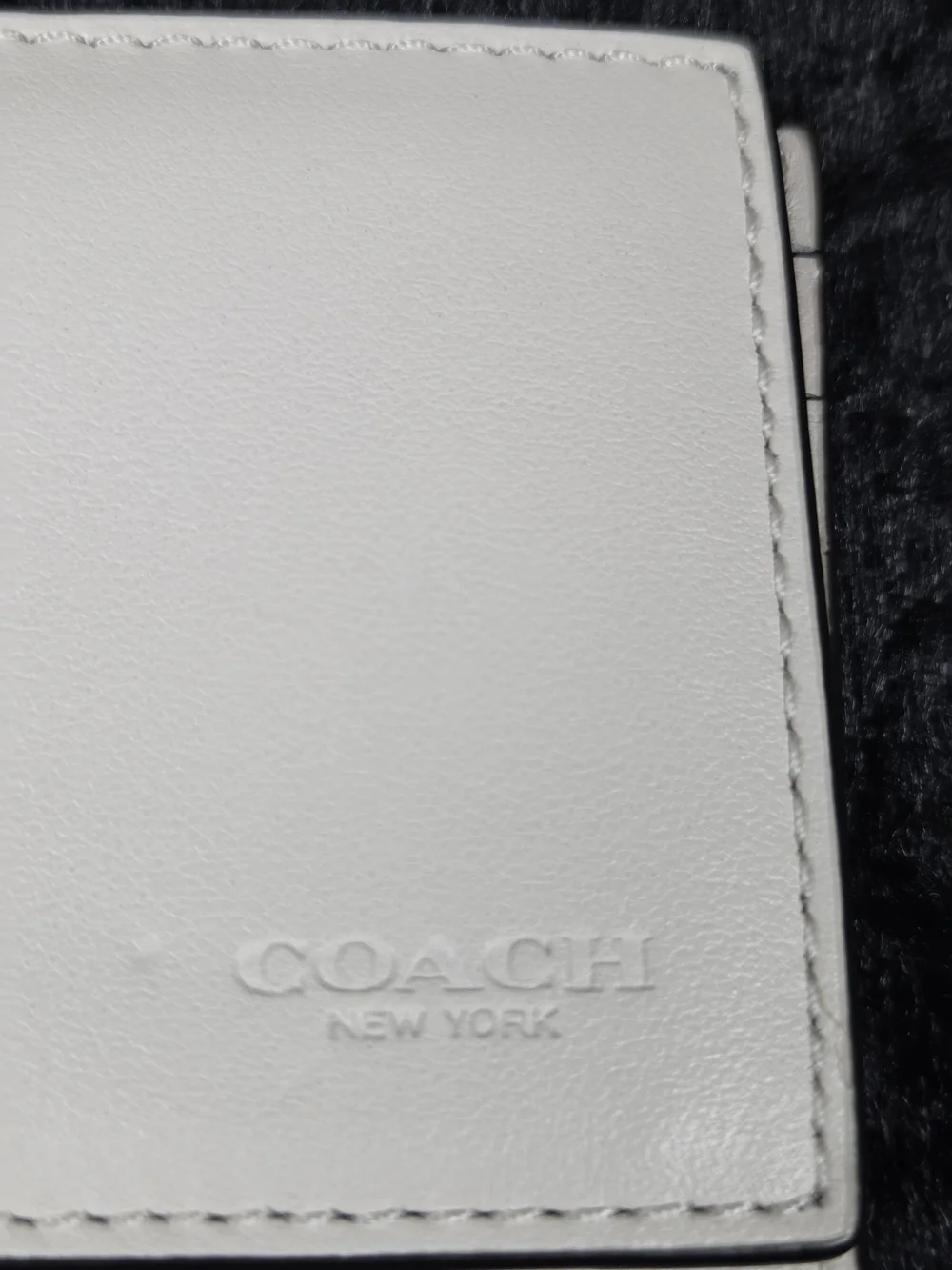 Coach Cream Leather Card & ID Wallet